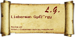 Lieberman György névjegykártya
